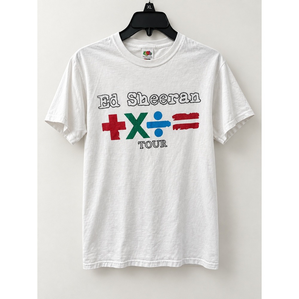Ed Sheeran T-Shirt Unisex Small Mathematics Tour 2023 Khalid White Band Tee